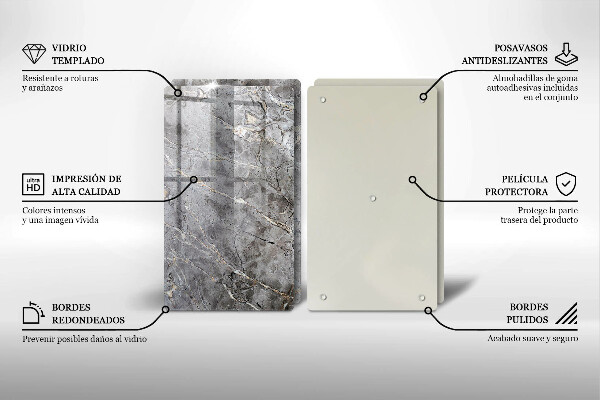 Cache plaque de cuisson Texture de pierre