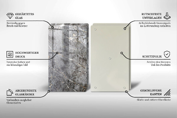 Cache plaque de cuisson Texture de pierre