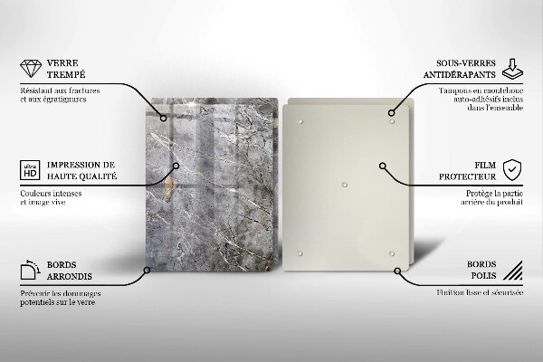 Cache plaque de cuisson Texture de pierre