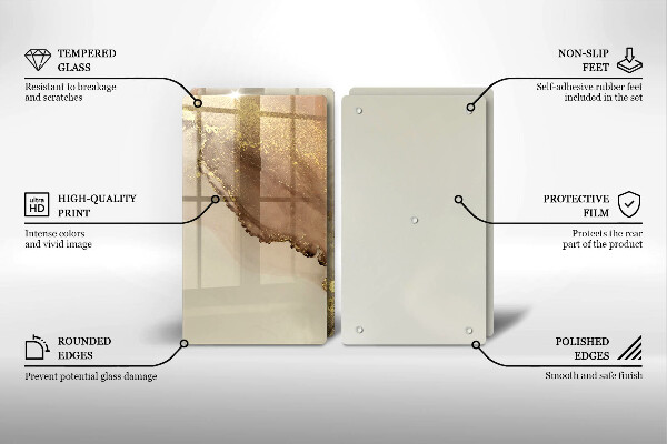 Cache plaque de cuisson Abstraction de l'or