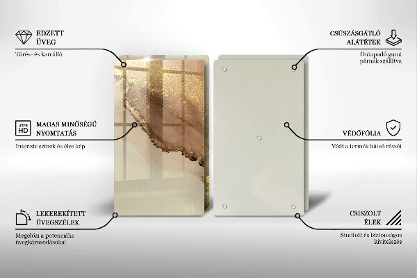 Cache plaque de cuisson Abstraction de l'or