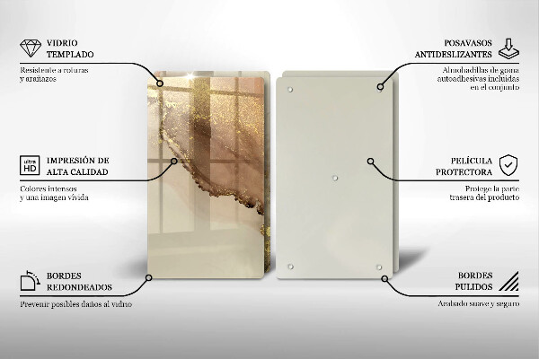 Cache plaque de cuisson Abstraction de l'or