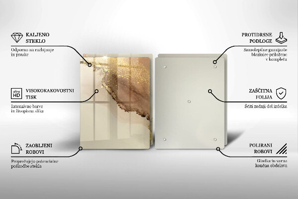 Cache plaque de cuisson Abstraction de l'or