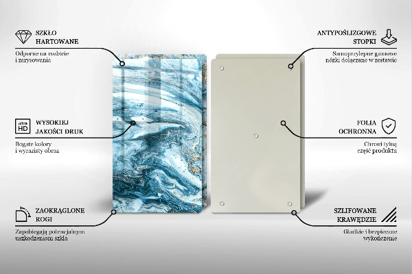 Cache plaque de cuisson Structure avec de l'or