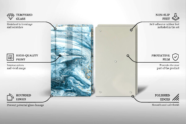 Cache plaque de cuisson Structure avec de l'or