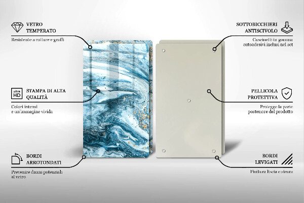 Cache plaque de cuisson Structure avec de l'or