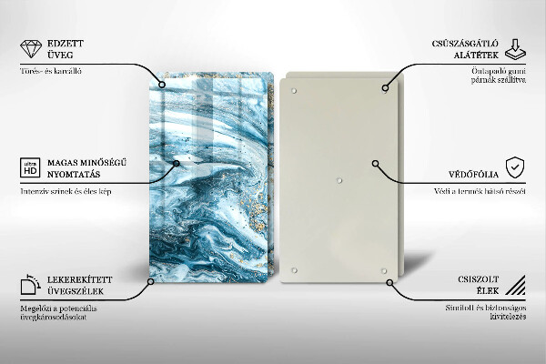 Cache plaque de cuisson Structure avec de l'or