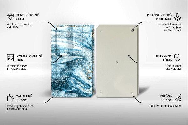 Cache plaque de cuisson Structure avec de l'or