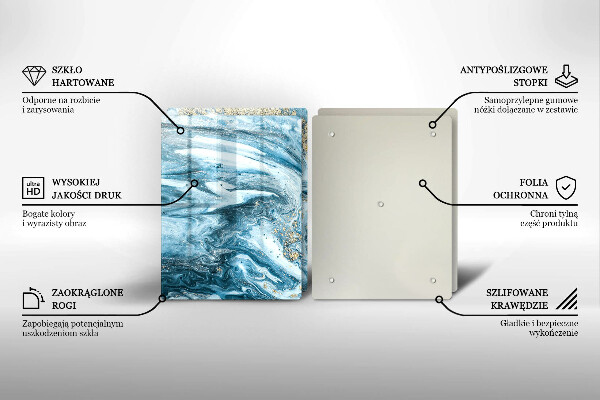 Cache plaque de cuisson Structure avec de l'or