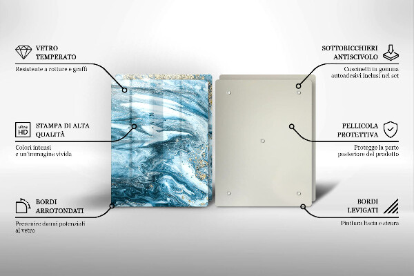 Cache plaque de cuisson Structure avec de l'or