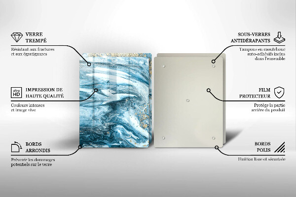 Cache plaque de cuisson Structure avec de l'or