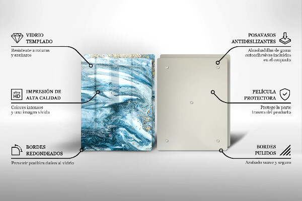 Cache plaque de cuisson Structure avec de l'or