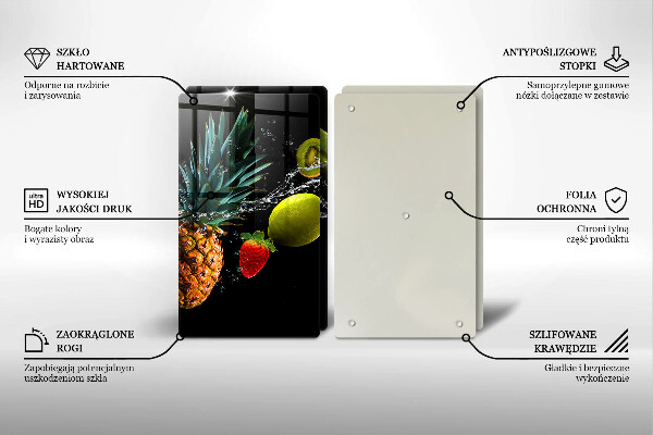 Protection plaque induction Fruits dans l'eau