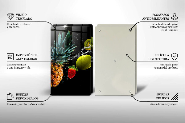 Protection plaque induction Fruits dans l'eau