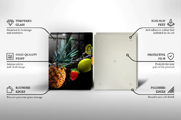 Protection plaque induction Fruits dans l'eau