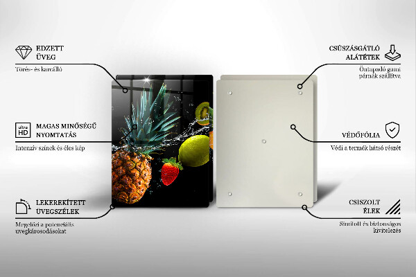 Protection plaque induction Fruits dans l'eau