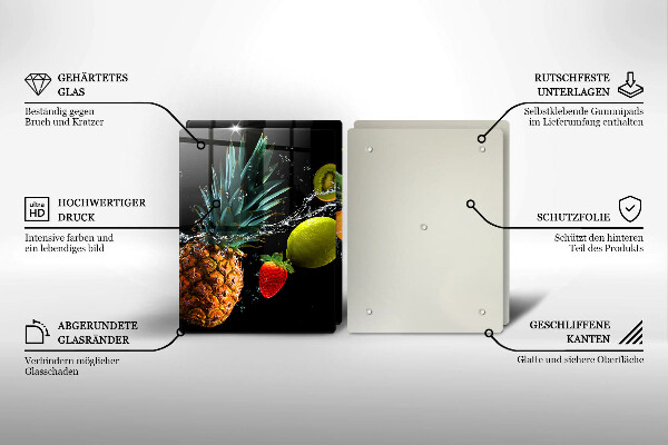 Protection plaque induction Fruits dans l'eau