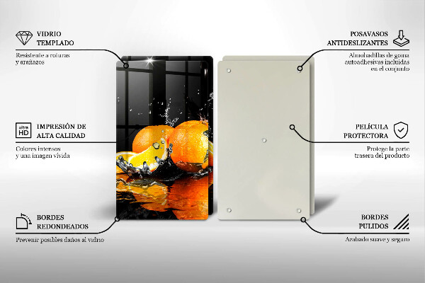 Cache plaque de cuisson Fruit orange juteux