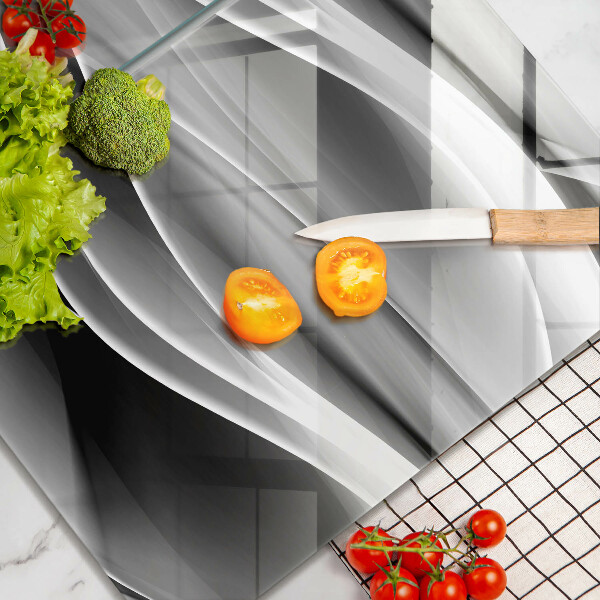 Cache plaque de cuisson Lignes douces d'abstraction