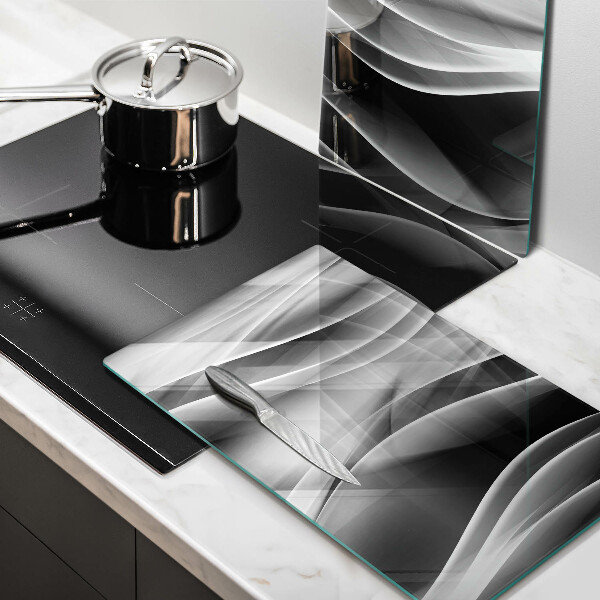 Cache plaque de cuisson Lignes douces d'abstraction