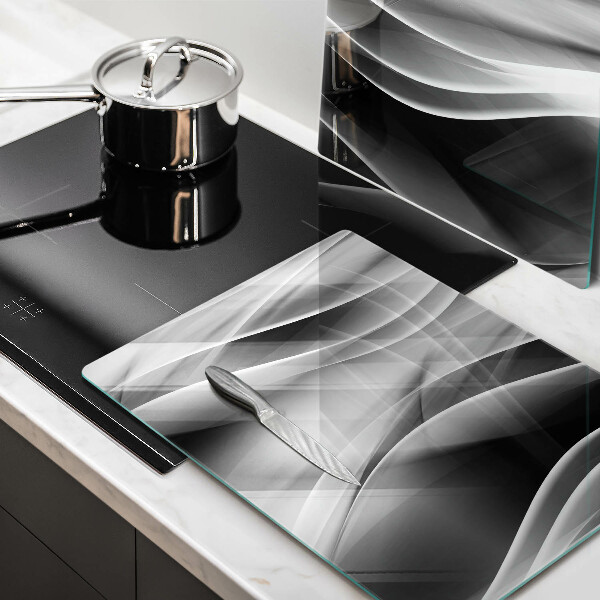 Cache plaque de cuisson Lignes douces d'abstraction