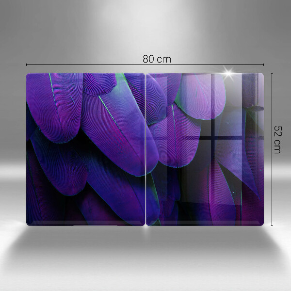 Cache plaque de cuisson Plumes de néon