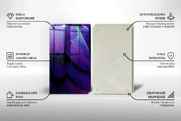 Cache plaque de cuisson Plumes de néon