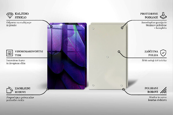 Cache plaque de cuisson Plumes de néon