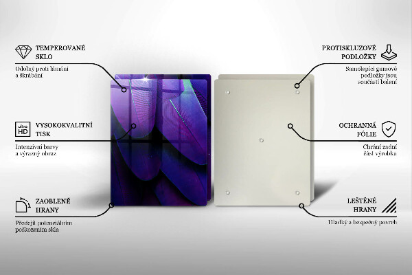 Cache plaque de cuisson Plumes de néon