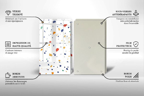 Cache plaque de cuisson Grès coloré