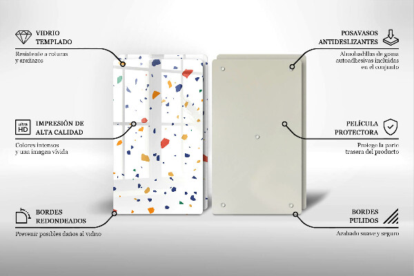 Cache plaque de cuisson Grès coloré