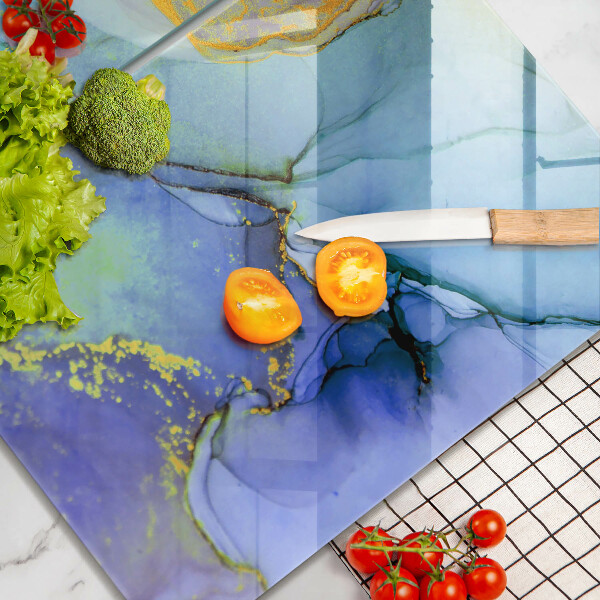 Protection plaque induction Pierre dorée craquelée