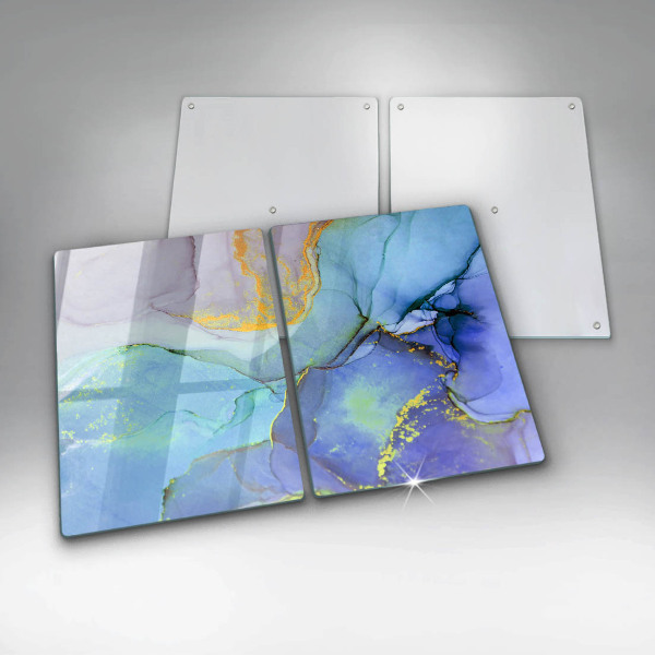 Protection plaque induction Pierre dorée craquelée