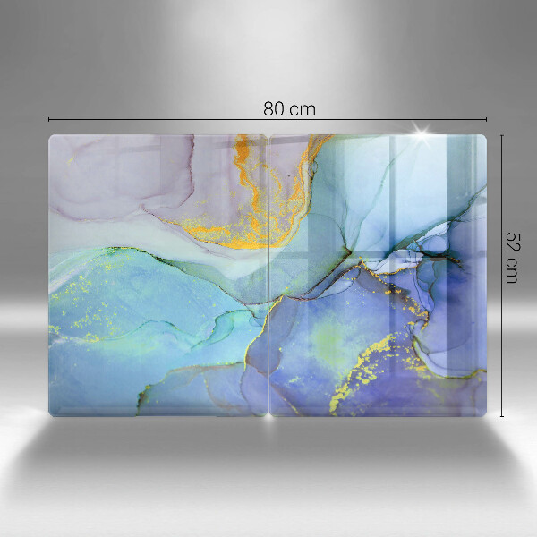 Protection plaque induction Pierre dorée craquelée