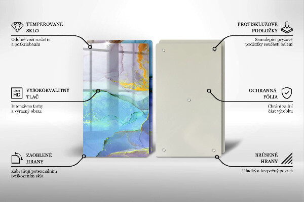 Protection plaque induction Pierre dorée craquelée