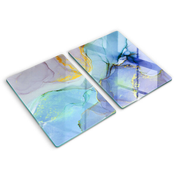 Protection plaque induction Pierre dorée craquelée