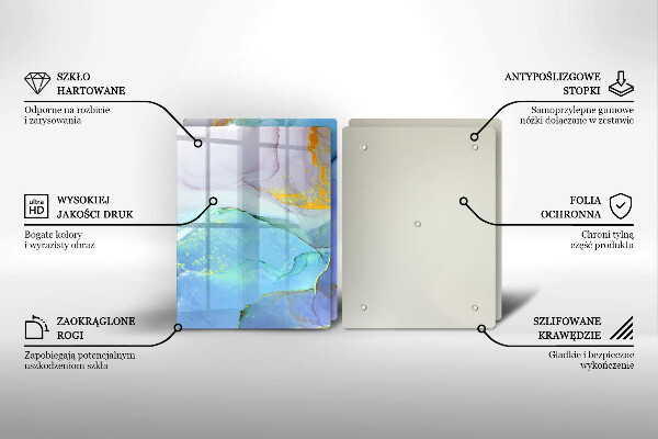 Protection plaque induction Pierre dorée craquelée
