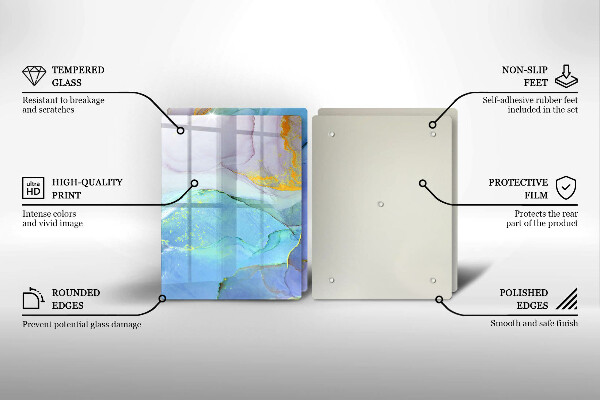 Protection plaque induction Pierre dorée craquelée