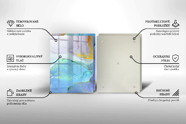 Protection plaque induction Pierre dorée craquelée