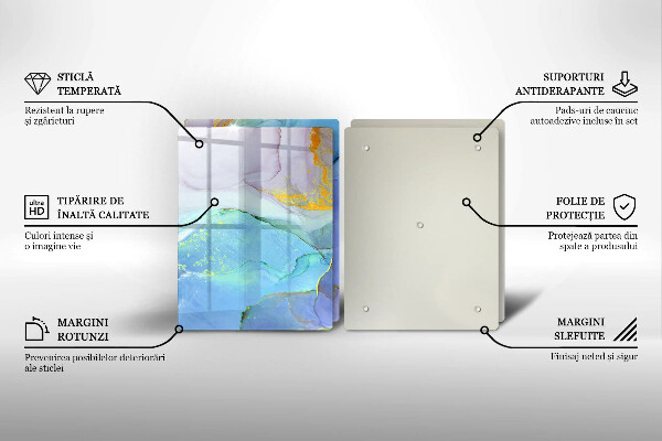 Protection plaque induction Pierre dorée craquelée