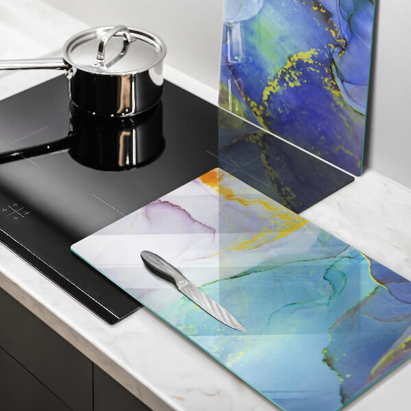 Protection plaque induction Pierre dorée craquelée