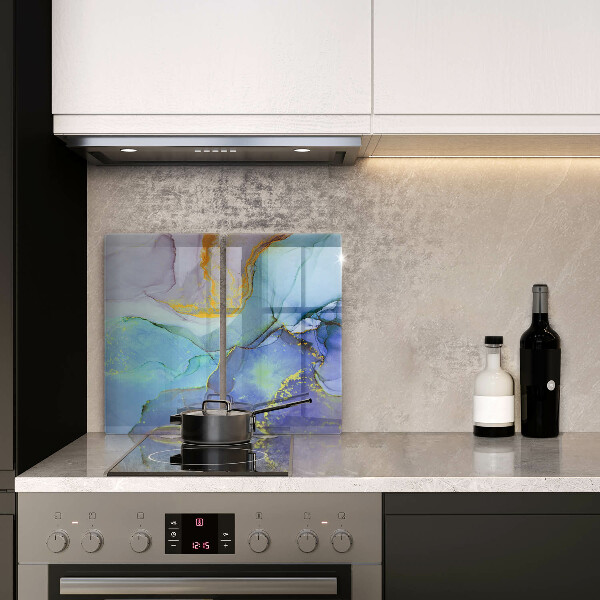 Protection plaque induction Pierre dorée craquelée