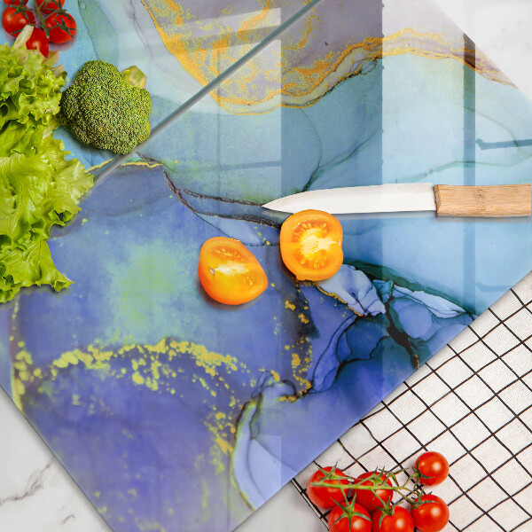 Protection plaque induction Pierre dorée craquelée