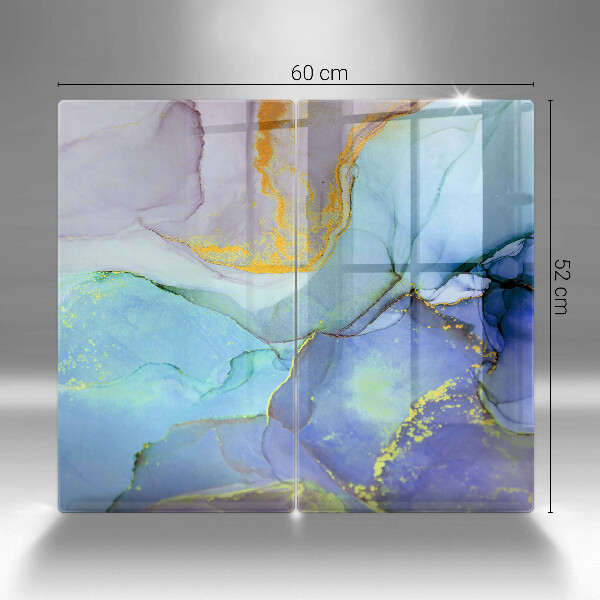 Protection plaque induction Pierre dorée craquelée