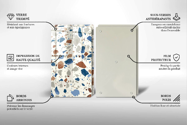 Protection plaque induction Grès décoratif