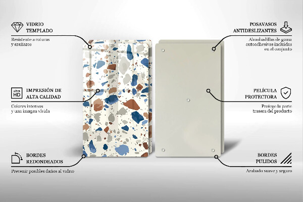 Protection plaque induction Grès décoratif