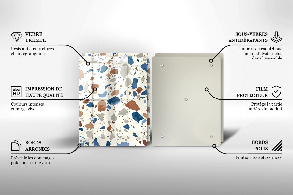 Protection plaque induction Grès décoratif