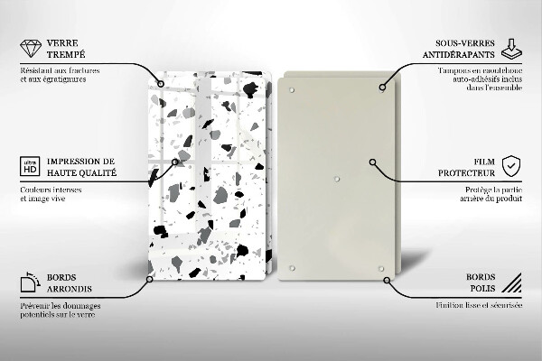 Protection plaque induction Grès décoratif