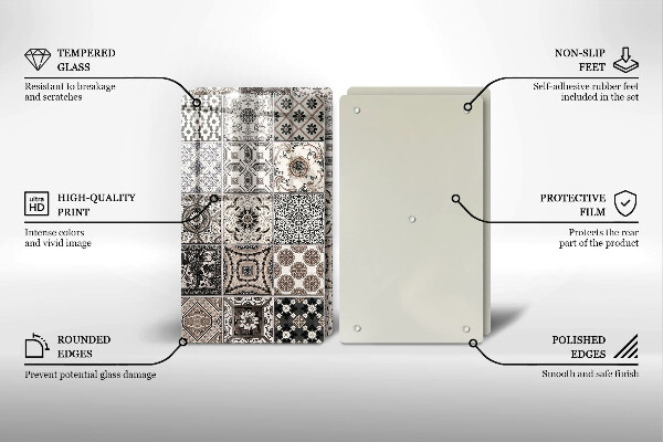 Cache plaque de cuisson Carreaux décoratifs