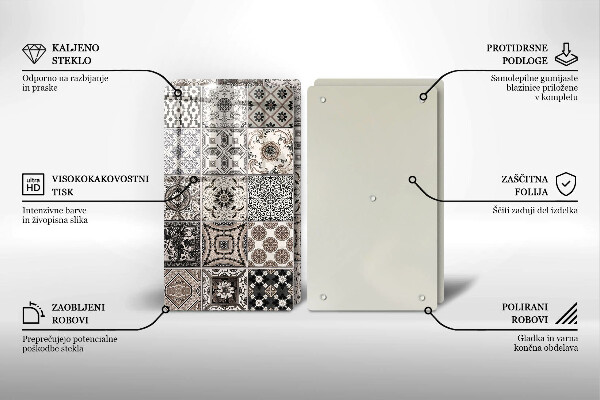 Cache plaque de cuisson Carreaux décoratifs